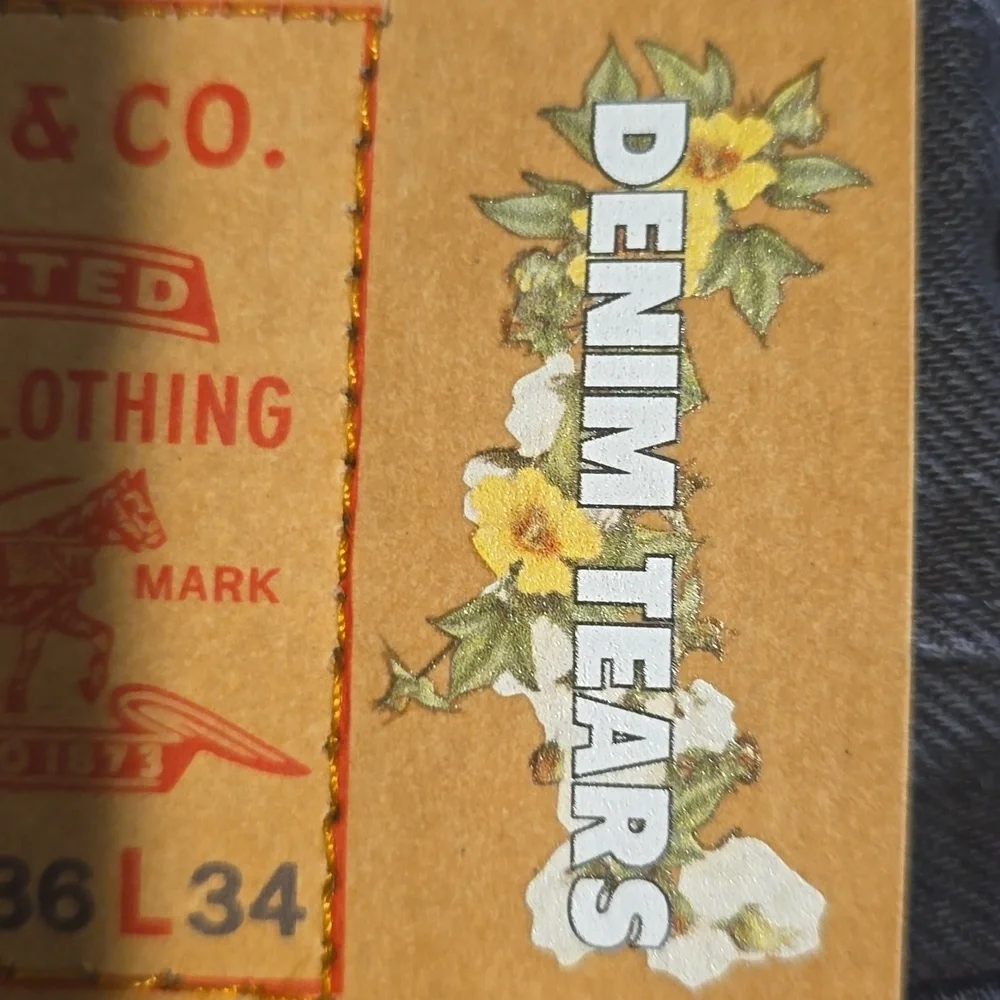 Levi's x Denim Tears 501 DT Plain Black Jeans.